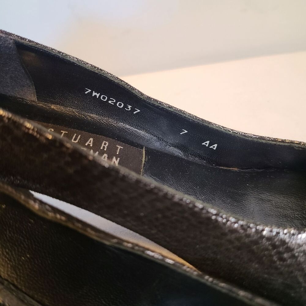 Vintage Stuart Weitzman Shoe Size 7 Block Heel Sq… - image 7